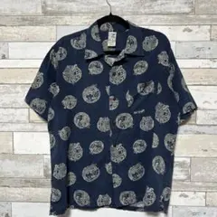 90s JUNGLE STURM 半袖シャツ M ネイビー　ビンテージのサムネイル