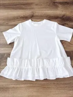 deux amour フリルTシャツ カットソー ホワイト 白 半袖 シャツのサムネイル