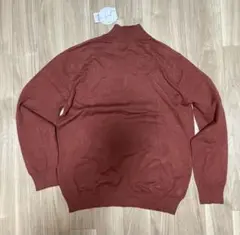 『ユニセックス』『洗濯可』ストレッチモックネックニット