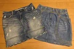 ツモリチサト　size2 デニムミニスカート 2枚セットのサムネイル