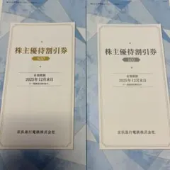 京急株主優待割引券 500+100 有効期限2025年12月末日