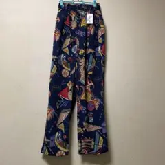 【新品未使用】総柄　イージーパンツ　児島　フリー　楽ちん