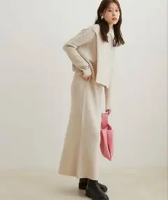 【vis-‘a-vis】前後2WAYニットプルオーバー＆ニットワンピースセット