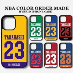 オーダーメイド アイフォンケース バスケ NBA 背番号 ユニフォーム 色 ①