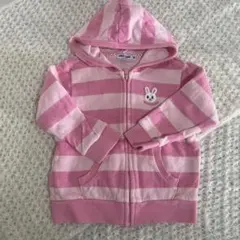 ミキハウス ピンクストライプ トレーナー 90