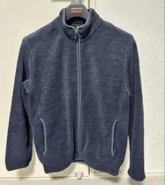 ユニクロ　フルジップ フリースジャケット ダークブルー