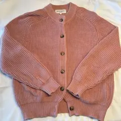 DEMYLEE ピンク カーディガン コットンニット クルーネック 春服 美品