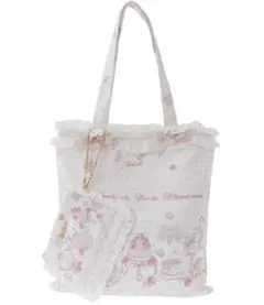 Sweet Gingham Tea Room柄トートバッグ ピンク タグ付未使用のサムネイル