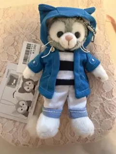 ダッフィー&フレンズ　ジェラトーニ　ぬいぐるみキーホルダー、裏ピン付き