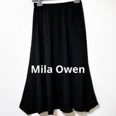 Mila Owen ウエストゴム フレアスカート ブラック Fサイズ