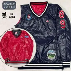 美品 パーリーゲイツ 中綿 スニード リバーシブル ピンク ゴールド