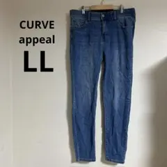 CURVE appeal 【LL】スキニーデニム 12/31 ブルー　レディース
