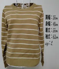 未使用　a.v.v standard ストライプニットセーター Lサイズ