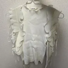 SNIDEL フリルスリーブニットプルオーバー