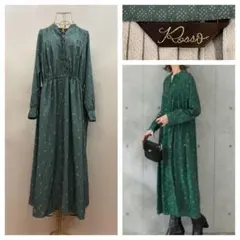 URBAN RESEARCH ROSSO ドットフラワーVネックワンピース