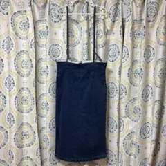 GU サスペンダー付き デニムナロースカーXXL