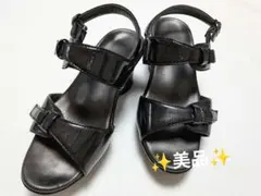 AKAISHI コンフォートサンダル ブラックのサムネイル
