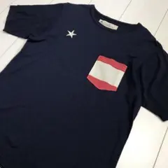 ブランド古着！日本製 ink ビンテージポケット 星柄刺繍 カットソー Tシャツのサムネイル