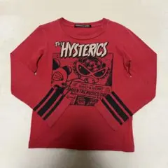HYSTERIC MINIヒスミニ ロングTシャツ 前後プリント レッド110