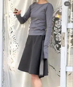 draw drawers Boat Neck Long Tee navy - メルカリ