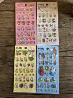 h*r様 韓国限定　miffy ミッフィー　ボンボンドロップシール　全4種類　セ