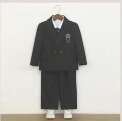 入学式に！キッズ ブラック スーツ・ブレザー ベスト付き