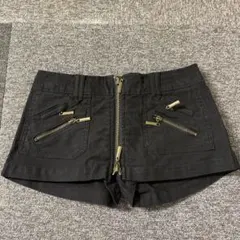 CECIL McBEE ダブルジップ ショートパンツ ブラック S ギャルY2Kのサムネイル