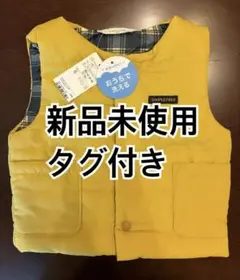 中綿ベスト SIMPLE FREE アウター サイズ80 イエロー　からし色