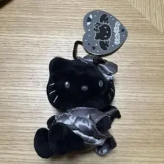 ハローキティ ブラックぬいぐるみキーホルダー