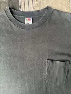 00sフルーツ vtg tシャツ ポケt ブラック ヘインズ 無地 ブランク