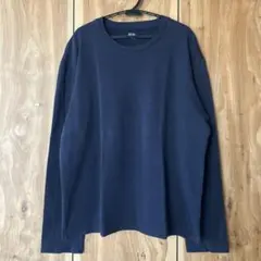 UNIQLO Mサイズ ダークブルー トップス 長袖 カットソー