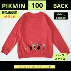 【完売品】ピクミン 裏起毛 長袖トレーナー 100◆冬防寒BREEZE人気商品