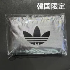 adidas アディダス 韓国限定 エコバッグ シルバー トレフォイルロゴ