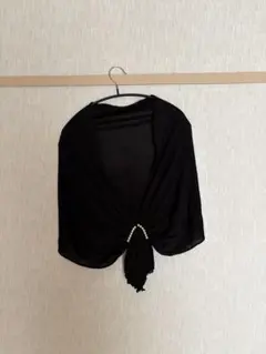 黒いパール装飾ショール　結婚式用