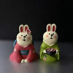 コンコンブル デコレ　振り袖うさぎ　ごあいさつおぜんざいうさぎ春
