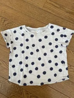 無印 ドット柄 Tシャツ 肩ボタン付き ベビー キッズ 100のサムネイル