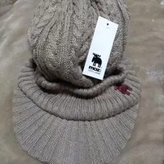 mozo ケーブル編み ニット帽 ベージュ♥割引♥