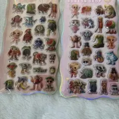 トゥントゥントゥンサフール ぷくぷくシール ボンボンシール ドロップ 3D 立体