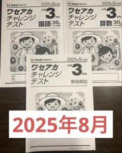 2025年8月実施 小3 ワセアカチャレンジテスト 早稲田アカデミーのサムネイル