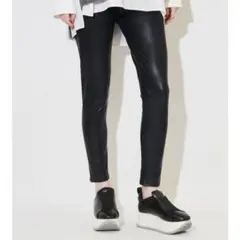 新品タグ付★ELENDEEK フォーレザー レギンスパンツ ウエストゴム 01