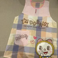 ドラミちゃん キャラクターエプロン チェック柄のサムネイル