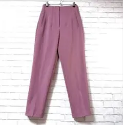 【ザラ /ZARA】ハイウエストスラックスパンツSプリーツ入り シンプル