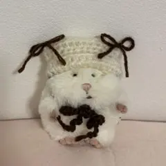 はむにぎり用 猫耳リボンニット帽