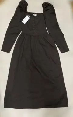 moussy パフスリーブワンピース ブラウン