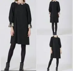 新品✨️ブルーレーベルクレストブリッジ　クリアツイルサックドレス美人百花　濃紺