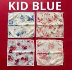 ●中古●KID BLUEキッドブルー●花柄タオルハンカチ4枚セット●のサムネイル