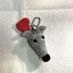 羊毛フェルト　イタリアングレーハウンド　キーホルダー
