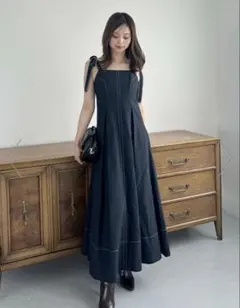 hina⭐︎様】elu Gabe dress denim ribbon - メルカリ