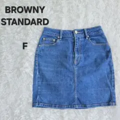 BROWNY STANDARD デニムミニスカート ブルー Fサイズ カジュアルのサムネイル
