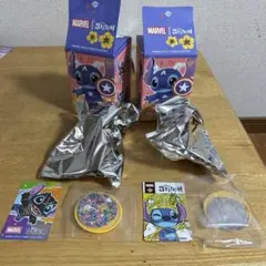 marvel コスビ スティッチ フィギュア　ロキ&ブラックパンサー